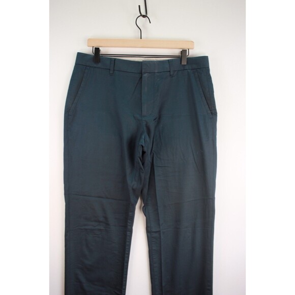 Bonobos Mens Pants Blue Chino Slim Straight Leg Flat Front Trouser Size 33x32 - Picture 3 of 10